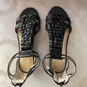 Enzo Angiolini Black leather Dressy Ankle strap sandal